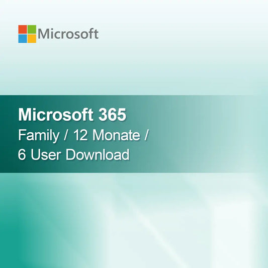 Microsoft 365 Family / 12 месеца / 6 потребители изтегляне