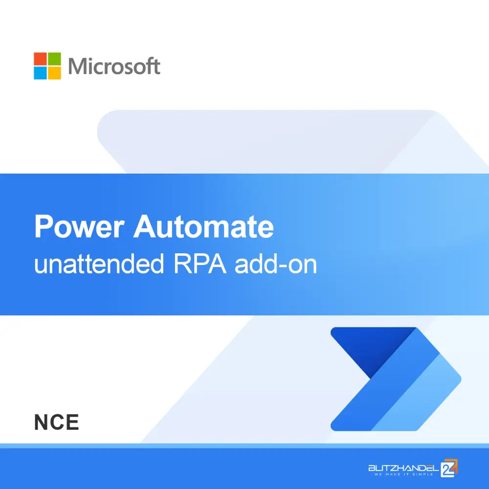 Module complémentaire RPA non assisté Power Automate (NCE)