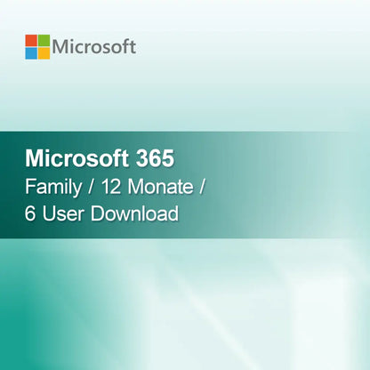 Microsoft 365 Family / 12 meses / 6 usuarios Descarga