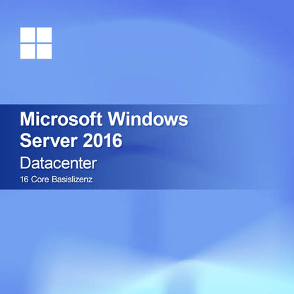 Licence de base Microsoft Windows Server 2016 Datacenter 16 cœurs