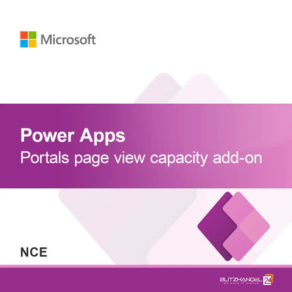 Добавка за капацитет на прегледи на страници в Power Apps Portals (NCE)
